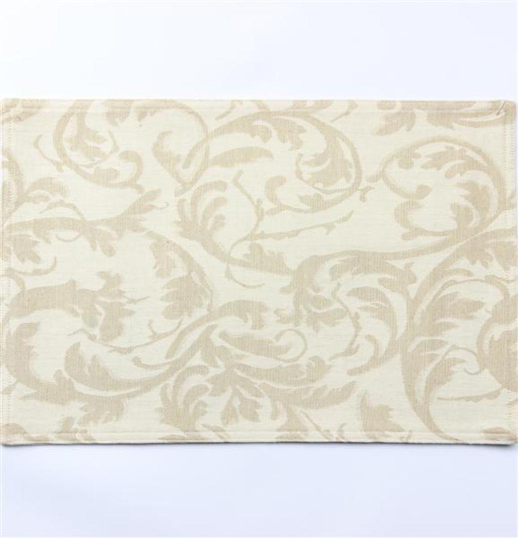 Hot house jacquard placemats scroll cream Code: PM/SCR/CRM image 0